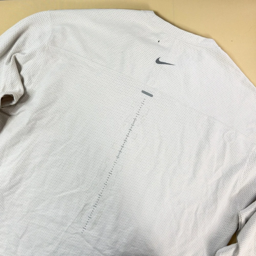 NEW Nike Sportswear Premium Essentials Oversized Mesh Crewneck Sweatshirt BoneXL